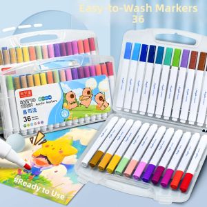 ka ba xiong | Non-See-Through Stackable Waterproof Childrens Art Markers 48 Colors