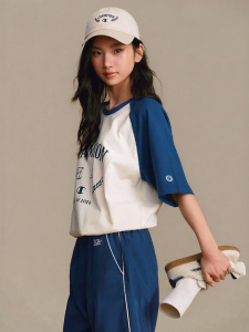 Champion | Cotton Raglan Sleeve Trendy T-shirt