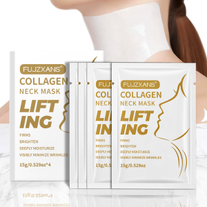 4 Miếng/hộp Mặt Nạ Cổ Collagen Dưỡng Ẩm Chống Nhăn Nâng Cơ Làm Săn Chắc Da Với Hyaluronic Acid Dành Cho Mọi Loại Da