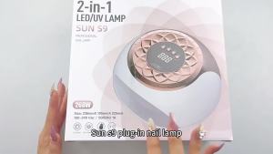 268W UV LED Nail Drying Lamp Professional UV Nail Art Dryer Light for Gel Nails 57 Beads Fast Curing UV Gel Polish Lamp