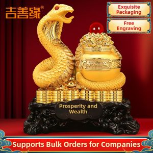 Ji Shanyuan | Zodiac Snake Figurine Ornament Wealth Attracting