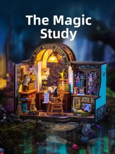Rolife Magic Study DIY Handmade Art House Miniature Small House Assembly Model Blocks Female Version Wood Building Toy