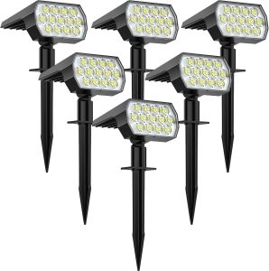 Outdoor Solar Spot Lights 52/48/29/56 LED 3 Modes Waterproof IP65 Landscape Spotlights for Walkway Yard Garden Wall Lighting