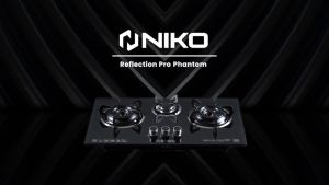 Niko Kompor Tanam 3 Tungku Kaca | Gas Stove Tempered Glass 3-burner Mewah | Reflection Pro Phantom