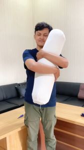Guling Tidur Hotel Memory Foam Knitting Premium Bolster Empuk