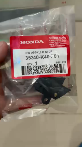 Honda ADV 150/ PCX 150 Genuine Parts Left Brake Switch Assy 35340-K40-F01