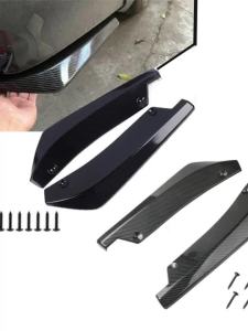 Universal Car Rear Bumper Lip Diffuser Spoiler Side Skirt Extension 2 Piece Kit Exterior Styling Performance Protector for Auto