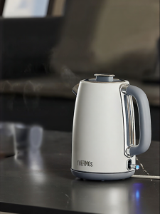 Thermos | THERMOS Stainless Steel Automatic Electric Water Kettle 1.7L Capacity Bottom Heating with Dry Burn Protection for Home Use