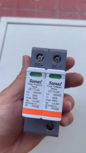 Chống sét lan truyền DC 2P 1000V Somax Cắt sét DC Aptomat DC 2P 25A 63A Dùng cho năng lượng mặt trời Solar