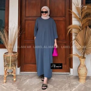 Daster Crinkle Airflow LD120 Dress Lengan 3/4