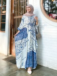 KAFTAN BATIK ABSTRAK BAHAN CERUTI PREMIUM