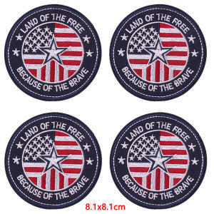 5PCS Veteran Day Patch Army Heros Morale Honor Embroidered Patches On Clothes DIY Iron On Patches for Clothing Badge Decor