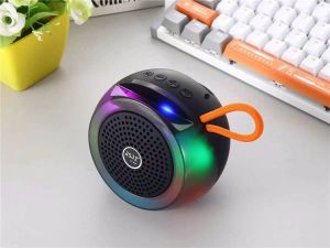JZ-888 TWS Stereo Portable Mini Wireless Bluetooth Speaker RGB Light USB TF SD Card FM Radio Mobile Phone Stand with lanyard