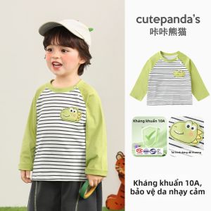 CUTEPANDAS | Áo Thun Dài Tay Phong Cách Thường cho Bé Trai và Bé Gái