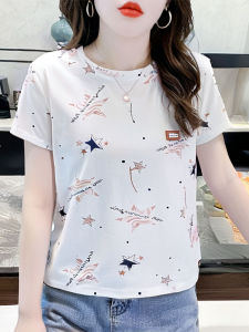 Áo Thun Cotton Tay Ngắn Mùa Hè Cho Nữ Dáng Rộng Tay Lửng Cổ Tròn Màu Trơn Phong Cách Công Sở Thoải Mái Mặc Thường Ngày