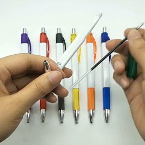 BW-A94 Pulpen Plastik 1MM Pen Promosi Segi Empat / Pena Cetekan Pulpen Alat Tulis Kantor Souvenir