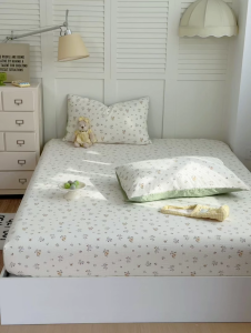 Abraca Dabra Cottage Floral Printed Fitted Sheet Soft Textured Microfiber Bedsheet Breathable Cadar Single Super Single Queen King Pillowcase Option