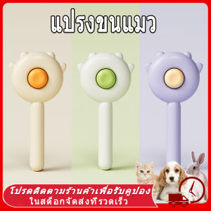 🔥🔥แปรงขนแมว แปรงขนแมวไอน้ำ หวีแมว หวีแปรงขนสัตว์ หวีกำจัดขน สำหรับสุนัขและแมว มีปุ่มดันขนออก