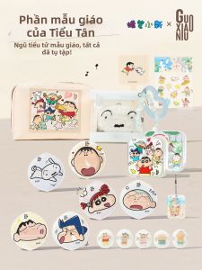 GUOXIAONIU | Bộ Dụng Cụ Trang Điểm Bông Kẹo Cotton Crayon Shin-chan Liên Kết Kindergarten