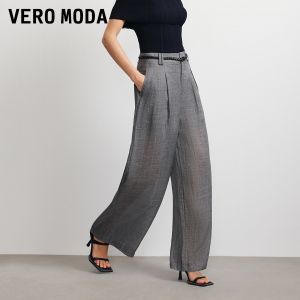 Vero Moda | Quần Nữ Casaul Chất Sợi Thiên Nhiên Nhẹ Dáng Rộng Có Đai