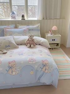 MANSHIAN | Cute Cartoon Children Cotton Bedding Set