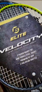 Elite Velocity 2-Player Badminton Set with Carry Bag Rackets and Shuttlecocks for Outdoor Play