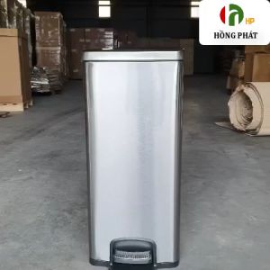 Thùng rác inox có đạp chân phủ nano chống bám bụi bẩn nắp đậy kín dung tích 20L 30L trong nhà - VHP-YS-B-105 / VHP-YS-B-105B