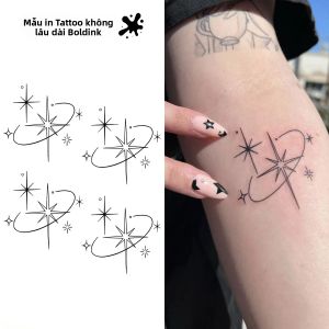 Ngôi Sao Hình Xăm Tạm Thời Magic Nhãn Dán Bán Vĩnh Viễn Không Thấm Nước Kéo Dài Đến 15 Ngày Công Nghệ Mới B021-0810M