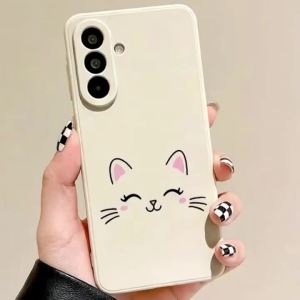 Cartoon Cat Pattern Phone Case For Samsung Galaxy S26 S25 Edge S24 S23 S22 S21 S20 S10 Note 20 10 Ultra Plus Soft Silicone Cover