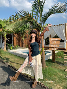 Irregular Apocalyptic Holiday Style Lace Skirt