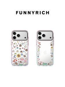 FUNNY RICH | Summer Bubble Clear Magnetic Shockproof Case Supports Small Card Holding