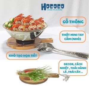 Thớt gỗ decorthớt mini bằng gỗ thông được gia công tại xưởng dùng được nhiều chức năng