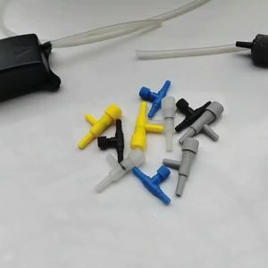 10pcs Aquarium Oxygen Pump Air Regulating Valve Plastic Straight-Through Air Flow Regulator T Shaped One-Way Fish Tank Supplies