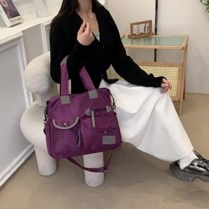 New Ladies Tote Bag Fashion Nylon Waterproof Casual Shoulder Mummy Bag Large Capacity Womens Messenger Handbags