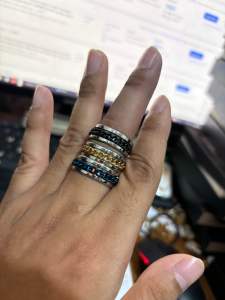 Bayar di tempat cincin pria wanita rantai punk tampan