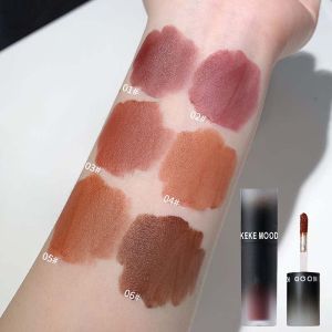 Gothic Brown Black Matte Lip Mud Dark Velvet Lipstick Long Lasting Soft Transfer Proof Punk Gothic Lipstick Makeup Cosmetics