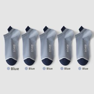 Miiow | Mens Sport Socks Long Velvet Cotton Anti-Odor Absorbent Breathable Mid-Calf No-Show Summer Anti-Ball Sports Short Socks