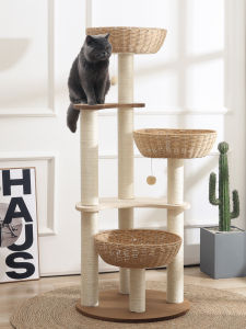 JIACHONG | Climbing Frame Cat Bed Cat Tree Scratching Post Sisal