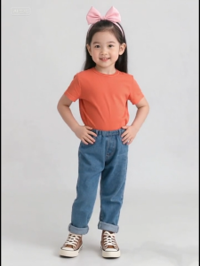 [Fast Shipping] Kids T-Shirt for Girls 2-10 Yrs Soft 100% Cotton Short Sleeve Shirt for Kids Pink T-Shirt