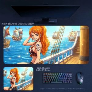 Bandai | ONE PIECE In Độ Phân Giải Cao Tấm Lót Chuột Chơi Game Cỡ Lớn Chống Trượt Với Cạnh Khóa Chính Xác Tấm Lót Bàn Phím Bằng Da Chất Lượng Cao Dành Cho Bé Trai