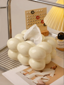 Creamy High-End Creative Household Tissue Box