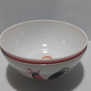 ชามเมลามีนลายไก่7นิ้วสำหรับใส่บะหมี่ ชามบะหมี่ลายไก่2สี