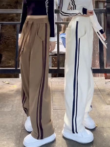 Elegant Fall Design Unique High Waist Corduroy Wide Leg Trousers