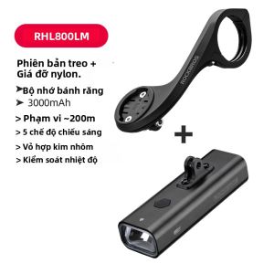 Đèn Xe Đạp ROCKBROS 400LM 800LM Đèn Trước Bằng Nhôm Dành Cho Xe Đạp Leo Núi Và Xe Đạp Đường Trường Chống Nước IPX6 Có Giá Đỡ Mở Rộng Type-C Đèn Treo Xe Đạp