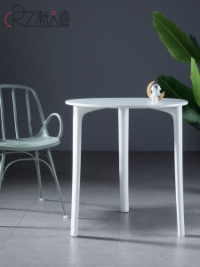 Nordic Style round Dining Table for Home Balcony Casual Coffee Shop Eating Table Outdoor Milk Tea Shop Restaurant Furniture