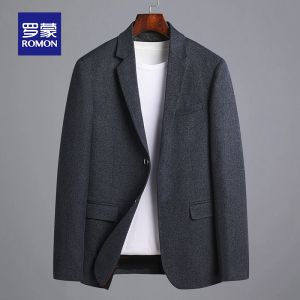 ROMON | Lormen Mens Casual Business Suit Jacket Fashionable Autumn Spring New Style Iron Free Professional Formal Single-breasted Korean Version