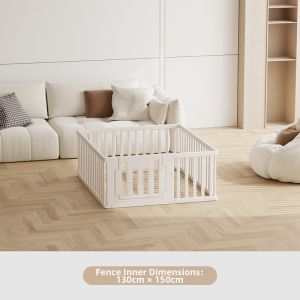 Convertible Safety Fence and Play Mat for Interior Home Use