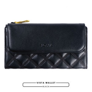 VONA Vista Long Wallet - Dompet Panjang Wanita Elegan Bordir Jahitan Wajik Quilted Banyak Slot Kartu