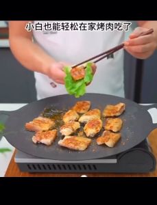 กระทะปิ้งย่าง BBQ ถาดปิ้งย่างเกาหลี ไม่ติดกระทะ มี 6 ขนาดให้เลือก ใช้ได้กับทุกเตา