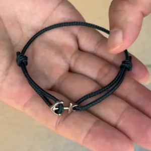 Vòng Tay Dây Thừng 2mm Chất Lượng Cao Thép Không Gỉ Kiểu Neo Thủ Công Có Thể Điều Chỉnh Dây Mỏng Dành Cho Nam Nữ Cặp Đôi Trang Sức May Mắn.